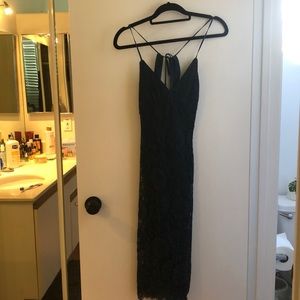 Deep green lace dress